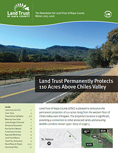 Land Trust of Napa County Winter 2015 Newsletter